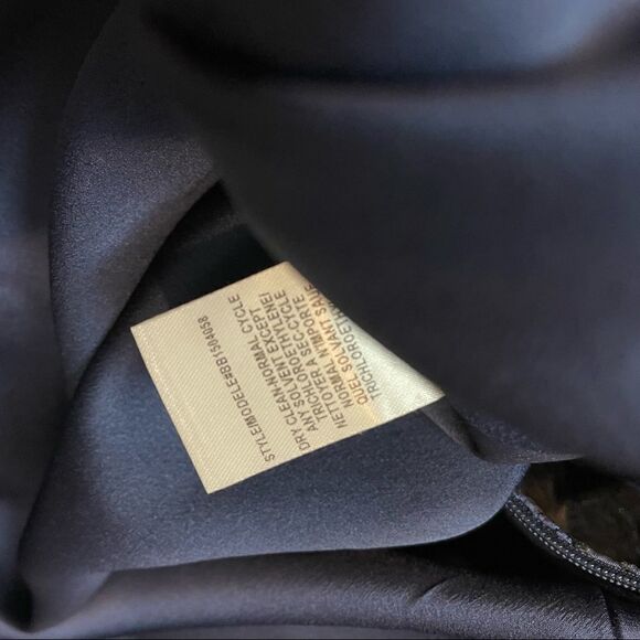 Blink Blank Deep Blue Jacquard Dress Cut Out Front waist Full Skirt Mini Dress - Picture 7 of 9